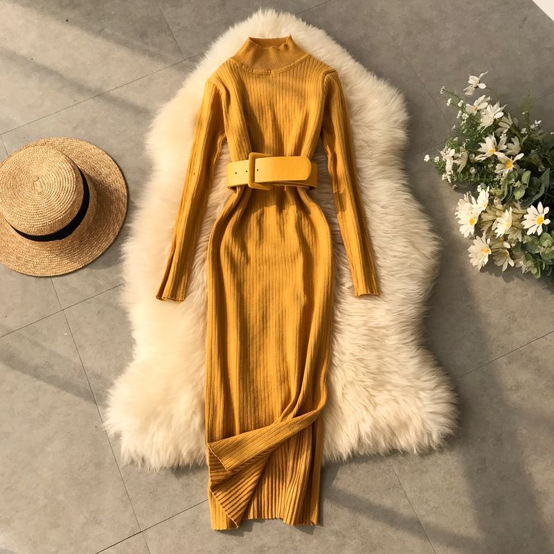 Snythia High Neck Bodycon Dress TrenBee Snythia High Neck Bodycon Dress TrenBee