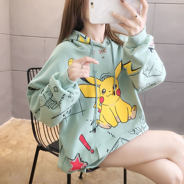 Pikachu Anime Oversized Hoodie