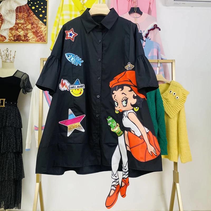Lily Doll Print Shirt Dress