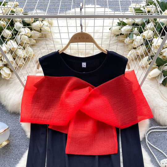 Margerine Luxury Knit Top with Bow Detailing