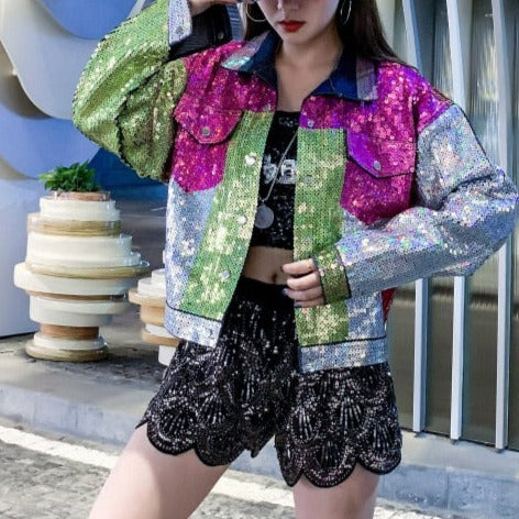 Alaska Denim Jacket with Sequined work