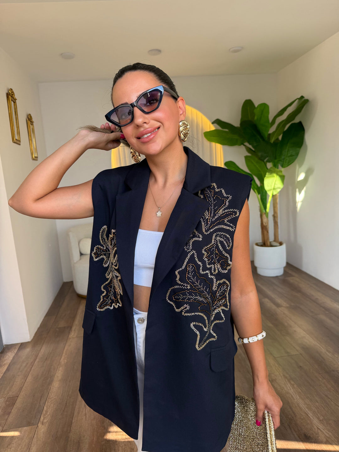 Aurelia 3D Embellished Blazer