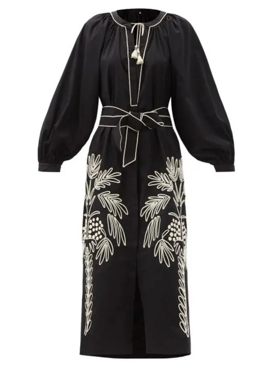 Olivia Tropical Printed Midi Dress