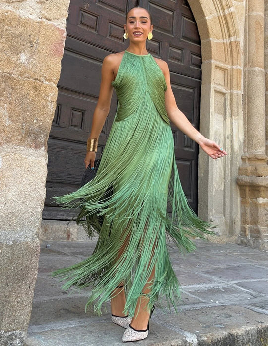 Amanda Fringed Maxi Dress