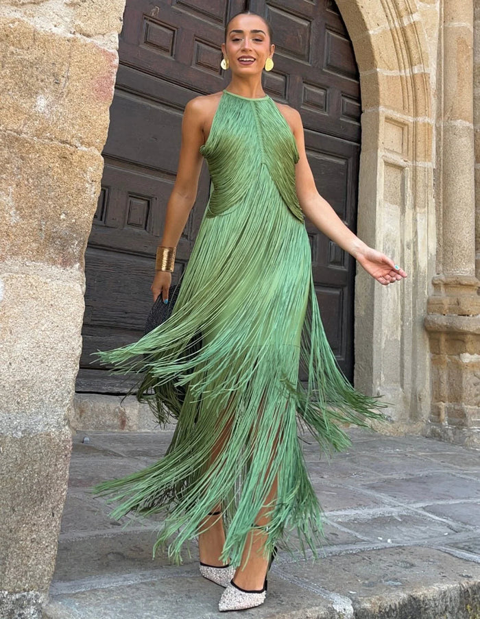 Amanda Fringed Maxi Dress