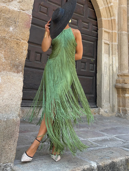 Amanda Fringed Maxi Dress