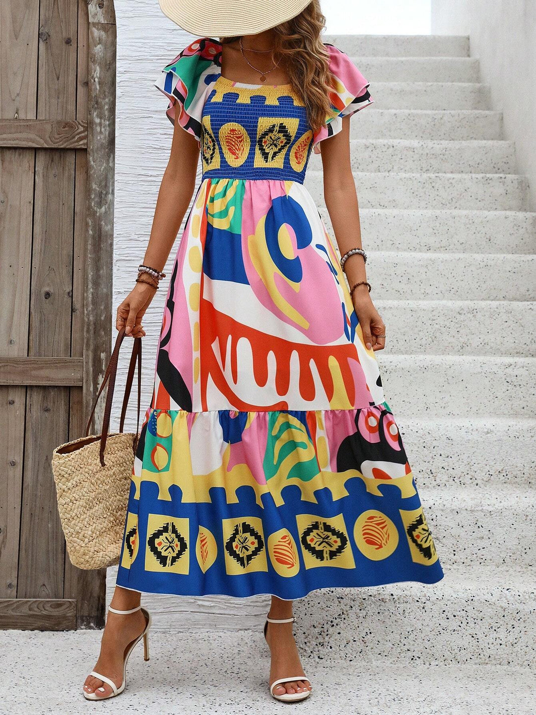 Flora Summer long Midi Dress