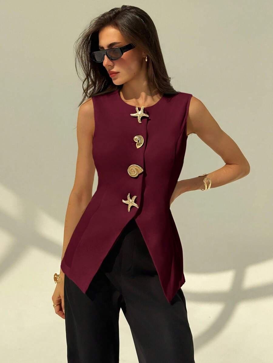 Elia Knit Vest Blouse