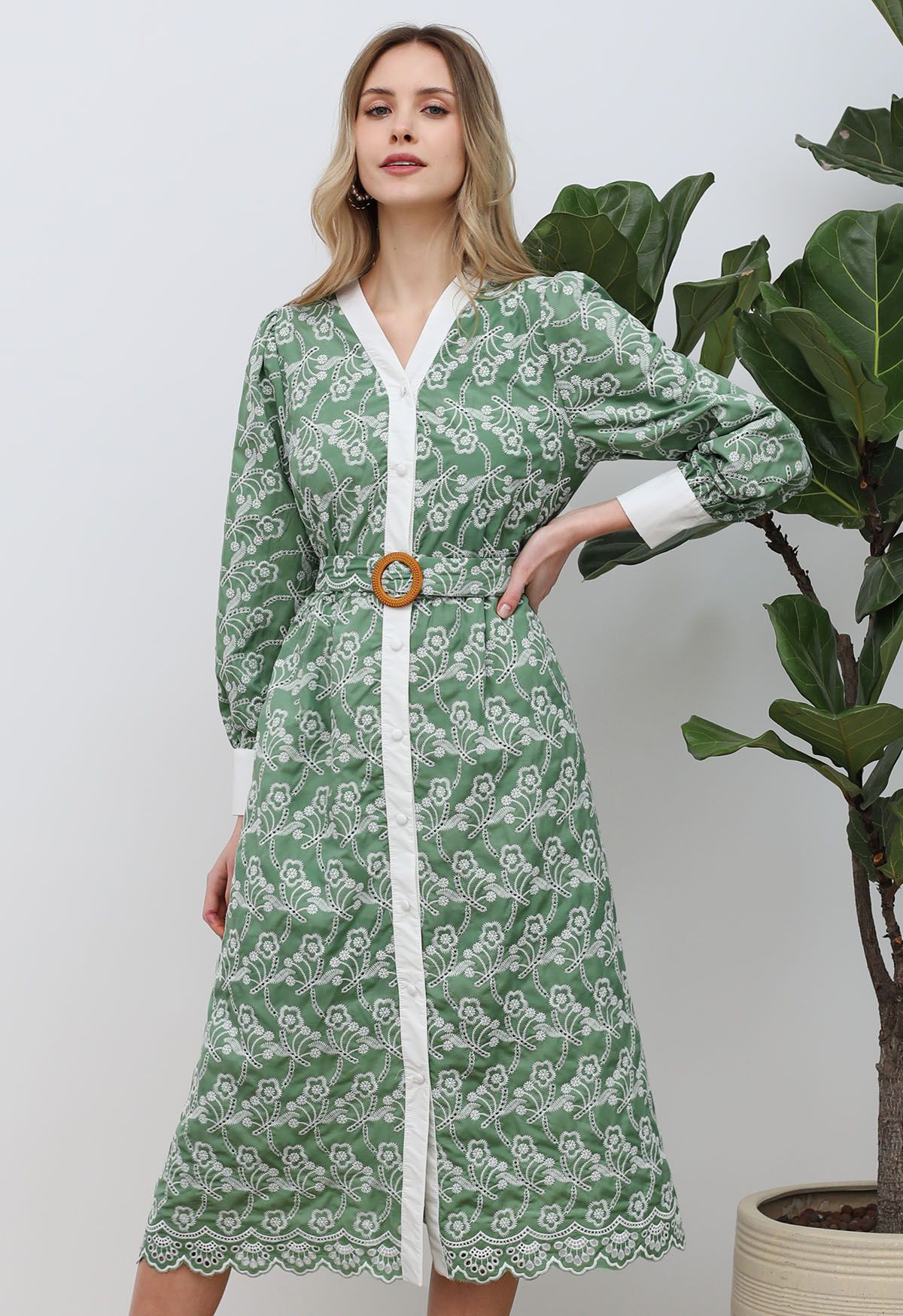 Genelia Button Down Long Dress