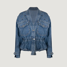 Rivet Studded Denim Blouse