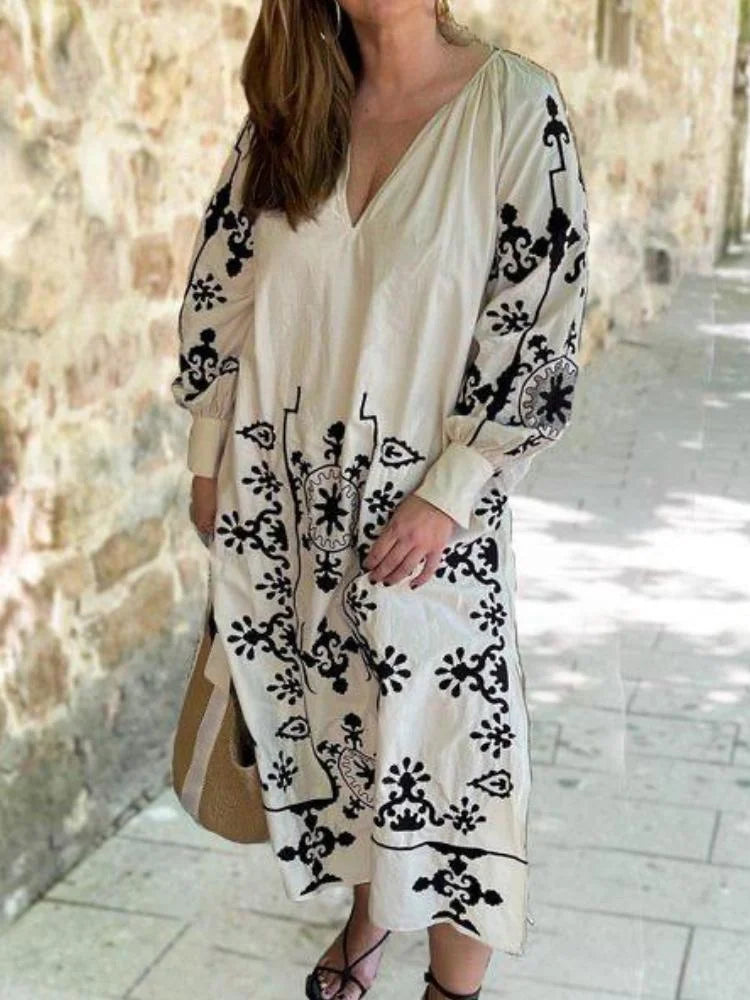 Sophia Printed Midi Dress