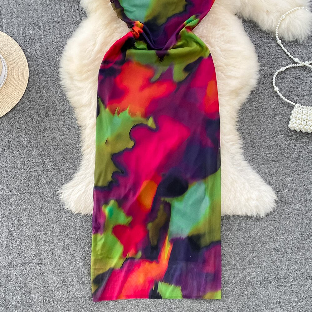 Nadia Bodycon Mesh Dress