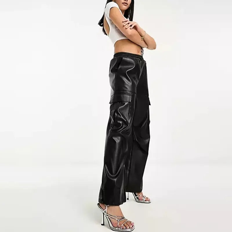 Wesley Leather Cargo Pants