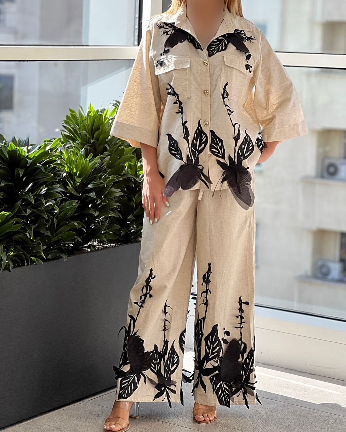 Gina Luxury Cotton Linen Co-ord Set
