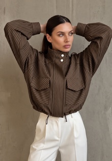 Charlie Striped Bomber Jacket