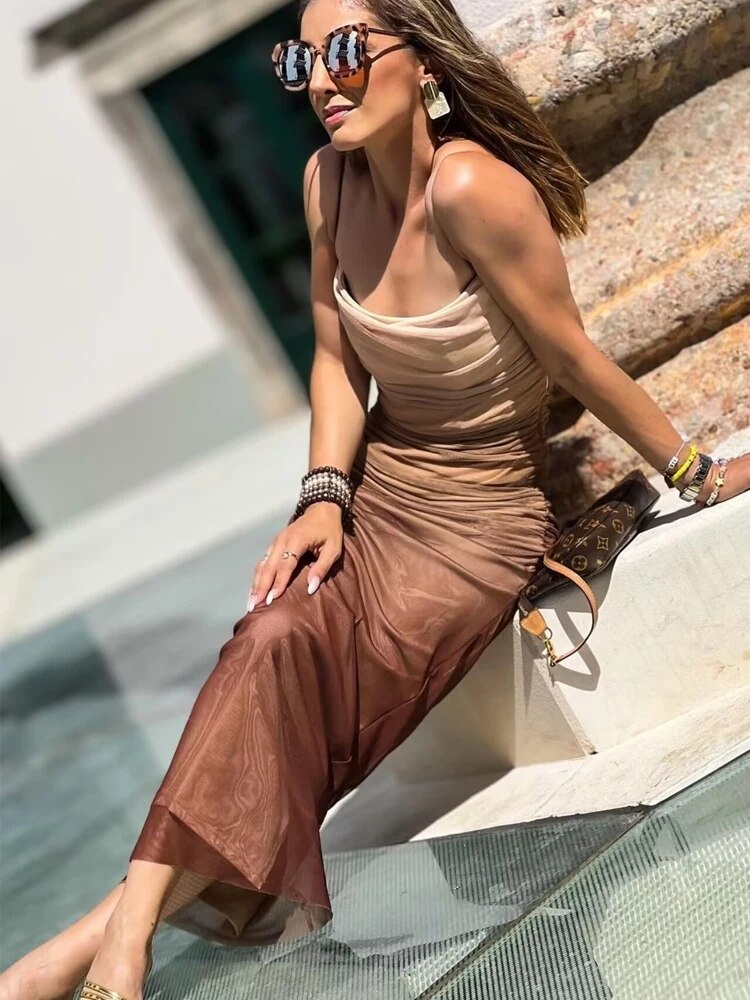Naira Slim Fit Tulle Dress
