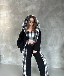 Cindy Plaid Jogger Set