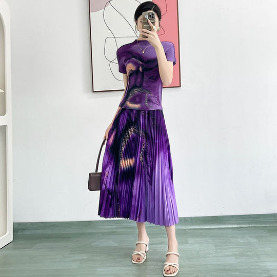 Laura Summer Set with Pleated Skirt