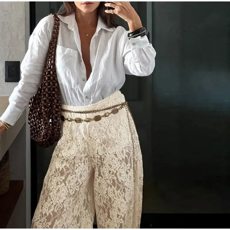 Elda Lace Pull on Balloon Pants