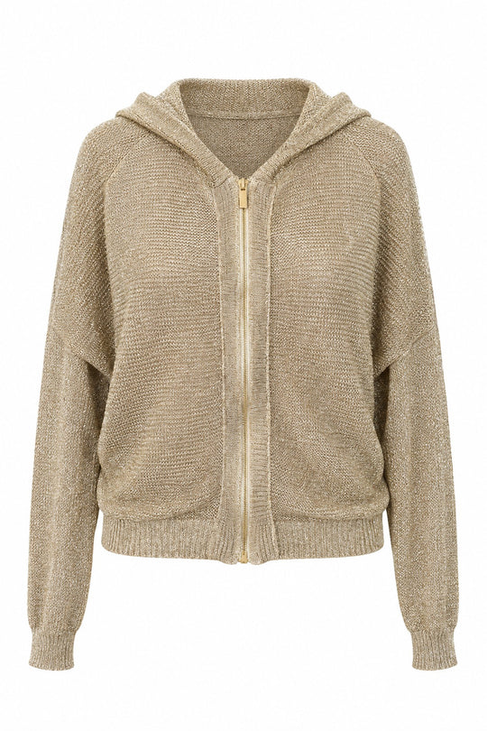 Vora Hooded Shimmer Cardigan