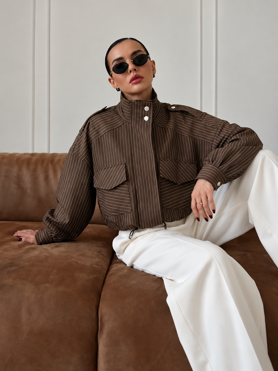 Charlie Striped Bomber Jacket