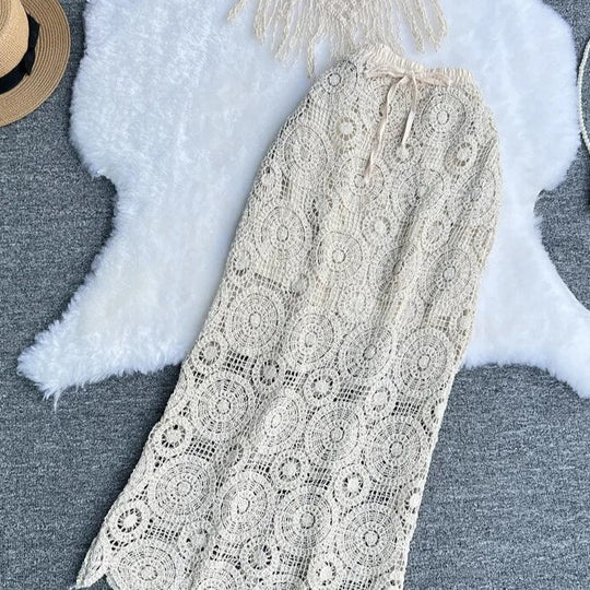 Coral Two Piece Crochet Set