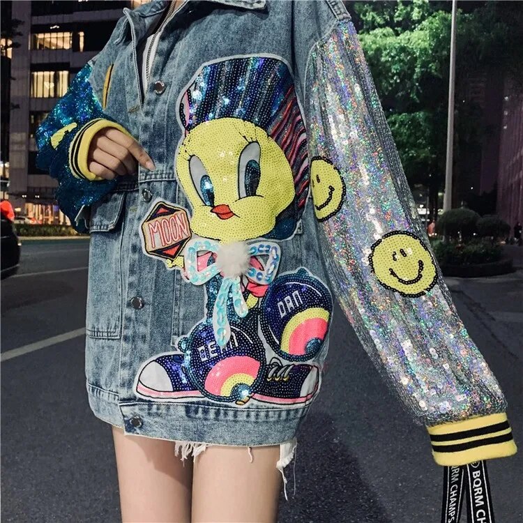 Alaska Denim Jacket with Sequined work