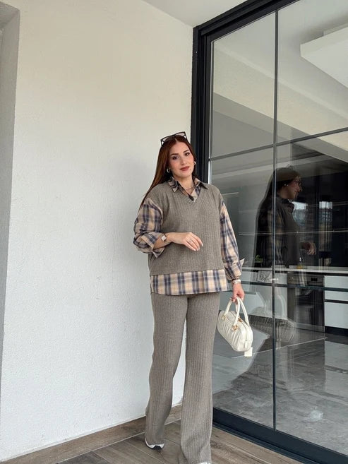 Astana Plaid Coord Set