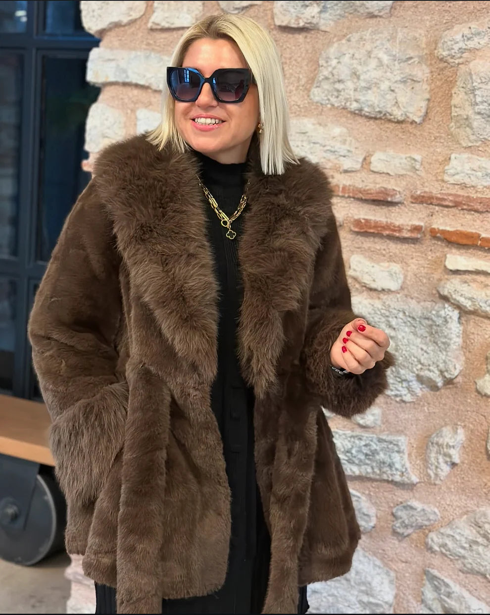 Aubrey Faux Fur Teddy Coat