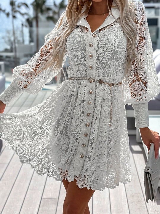 Petunia A-line Button Dress