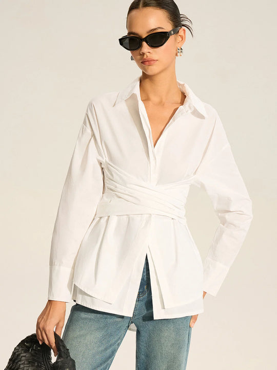 Greta Wrap Blouse