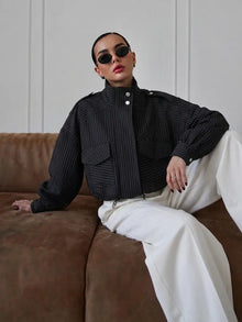 Charlie Striped Bomber Jacket