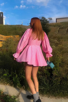 Cherry Gingham Mini Dress