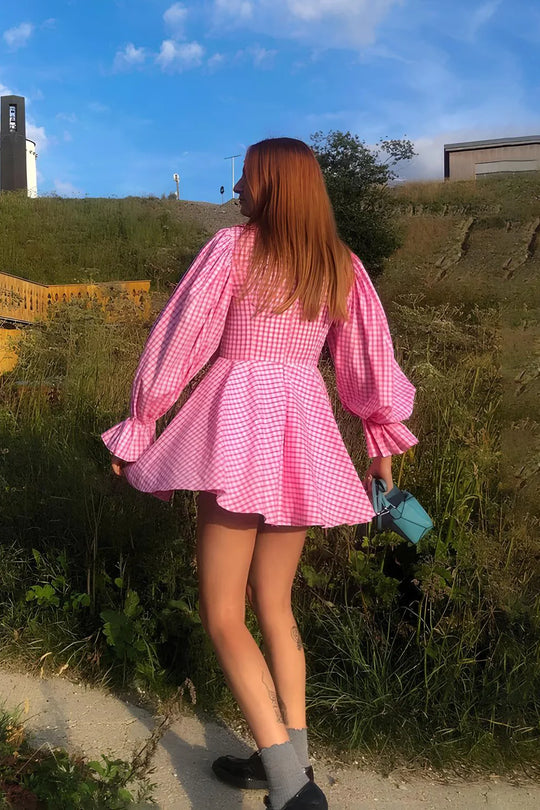 Cherry Gingham Mini Dress