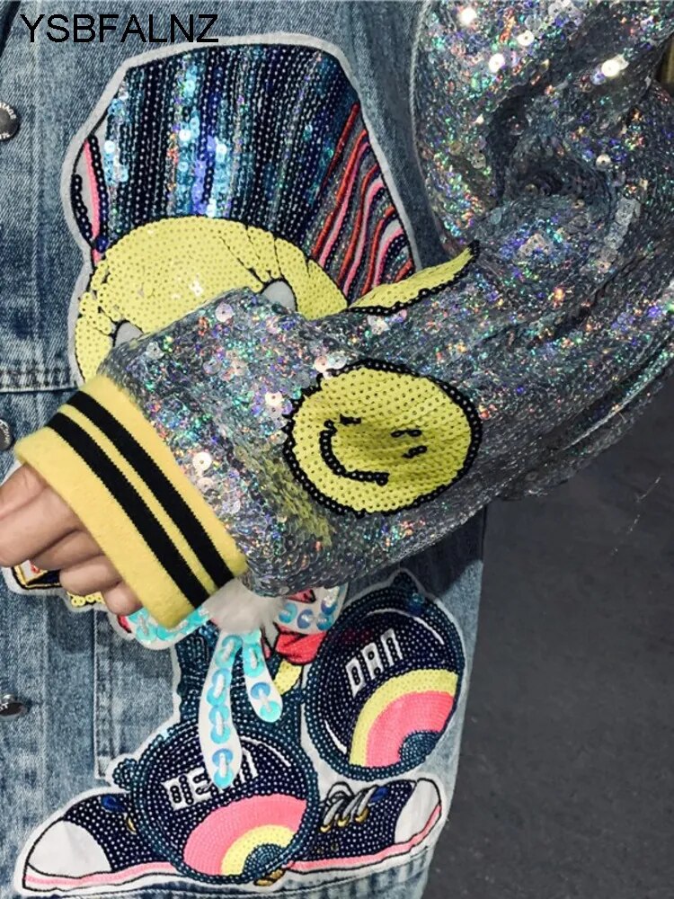 Alaska Denim Jacket with Sequined work
