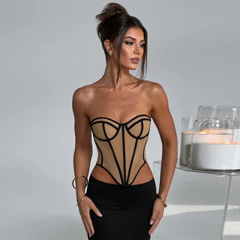 Sasha Strapless Skinny Corset Top