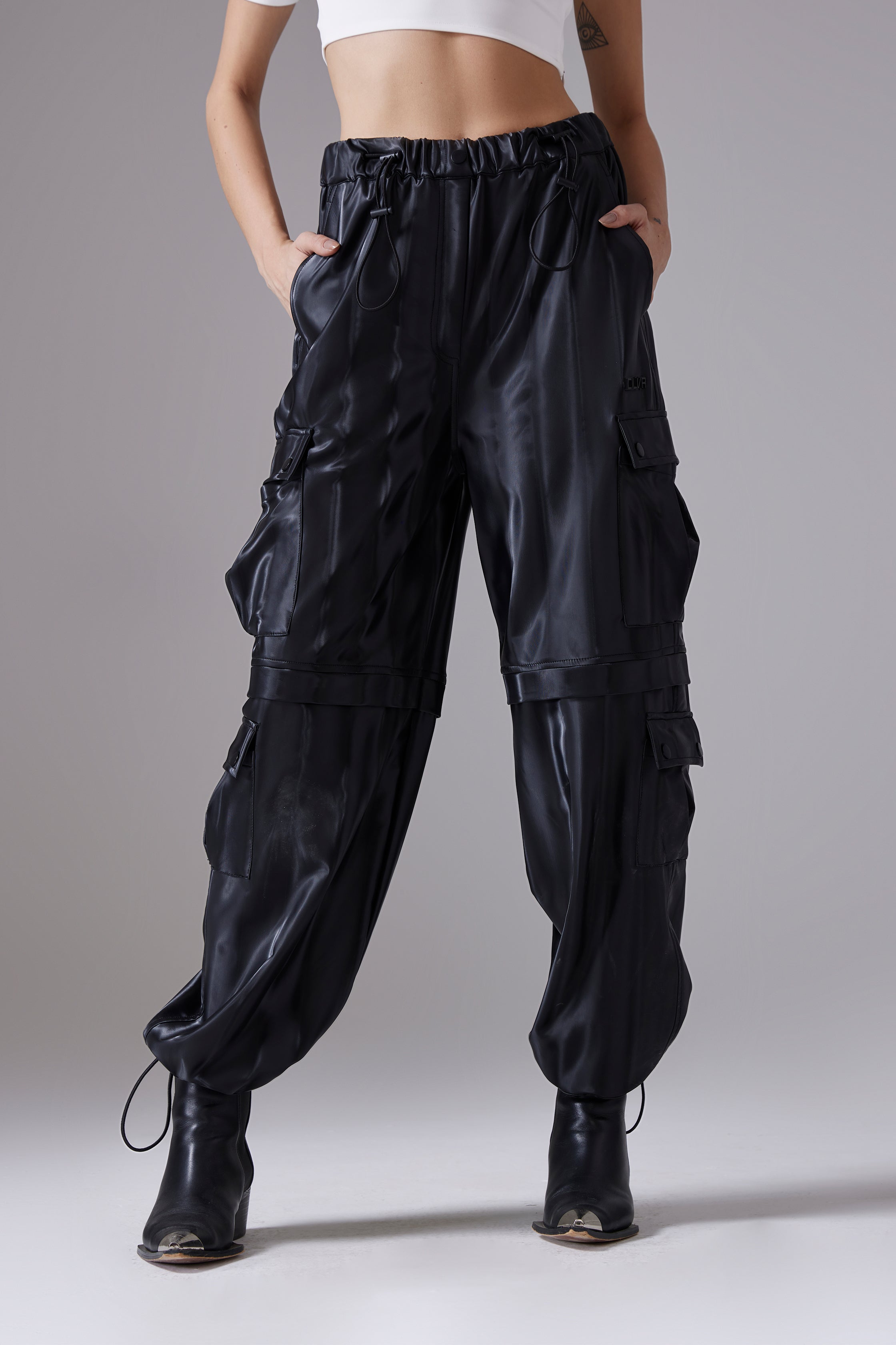 Wesley Leather Cargo Pants
