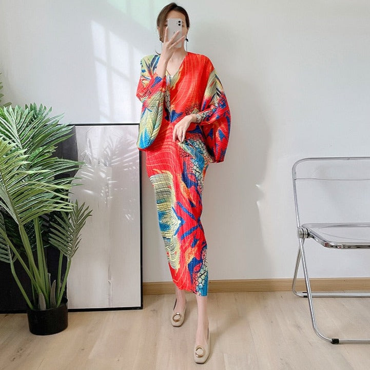 Marcela Geometric print Designer Dress