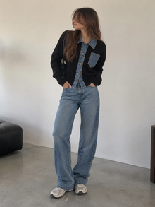 Malta Denim Patchwork Cardigan