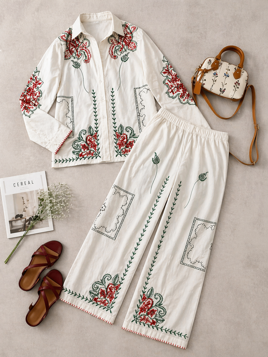 Larsa Embroidered Coord Set