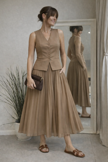 Elaine Luxe Vest Suit With Skirt