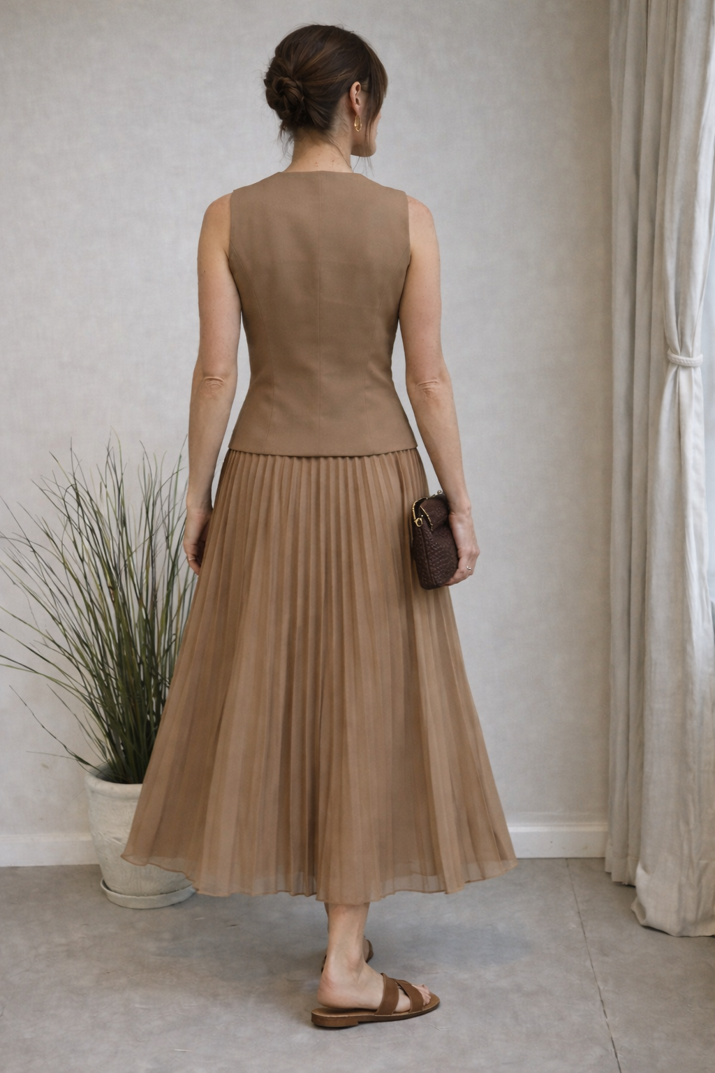 Elaine Luxe Vest Suit With Skirt