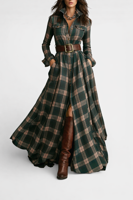 Helia Plaid Summer Dress