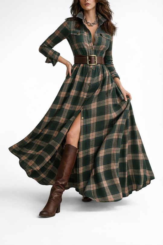Helia Plaid Summer Dress