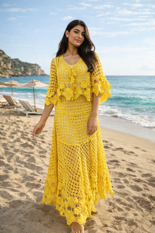 Celine Holiday Three Piece Crochet Set