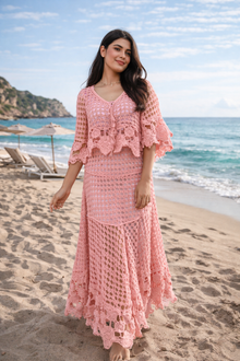 Celine Holiday Three Piece Crochet Set