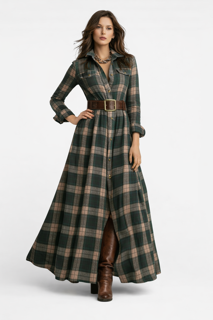 Helia Plaid Summer Dress