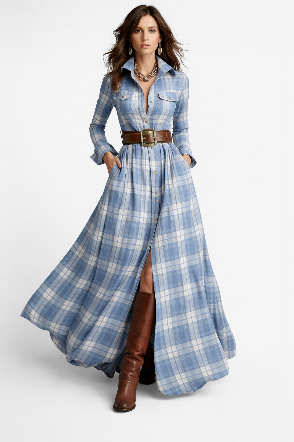 Helia Plaid Summer Dress