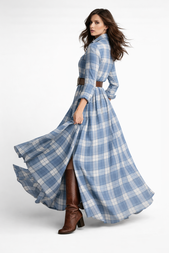 Helia Plaid Summer Dress