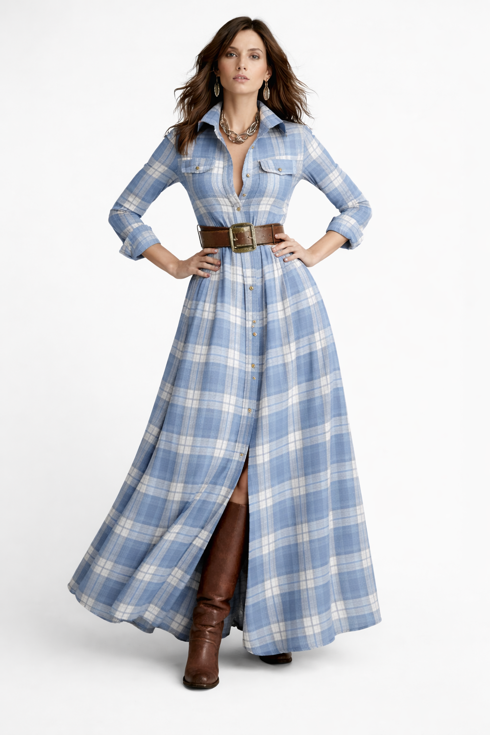 Helia Plaid Summer Dress